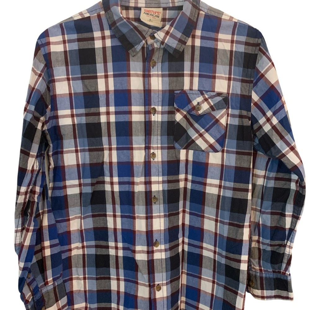Smith’s American Kids Blue Plaid Shirt